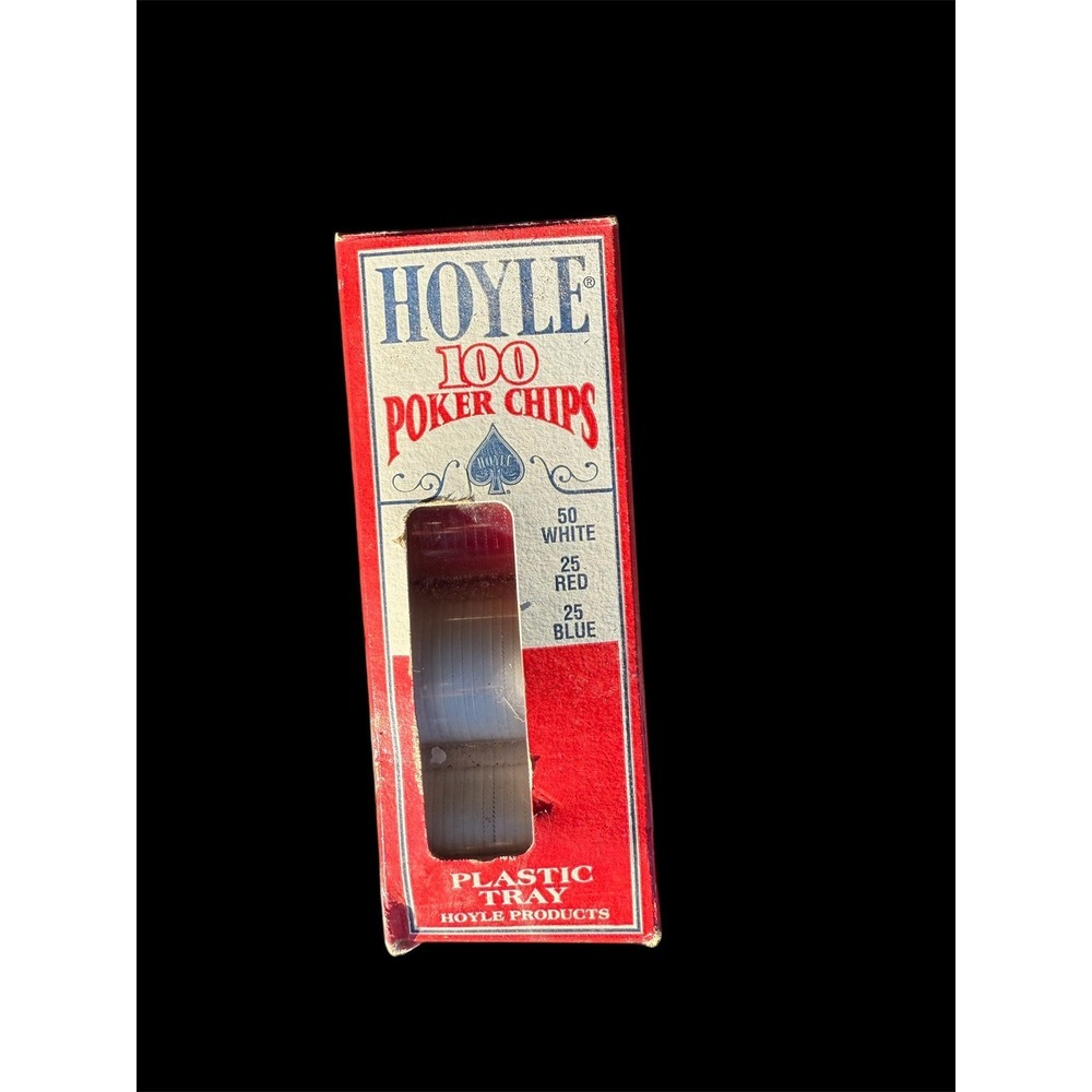 Hoyle Official Poker‎ Chips / 100 Per Box Vintage 1992 NEW AGED BOX